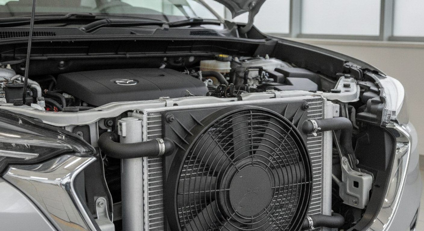 Замена радиатора охлаждения Mazda